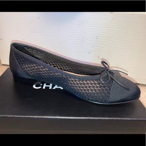 NWT Chanel Black Ballerina Flats